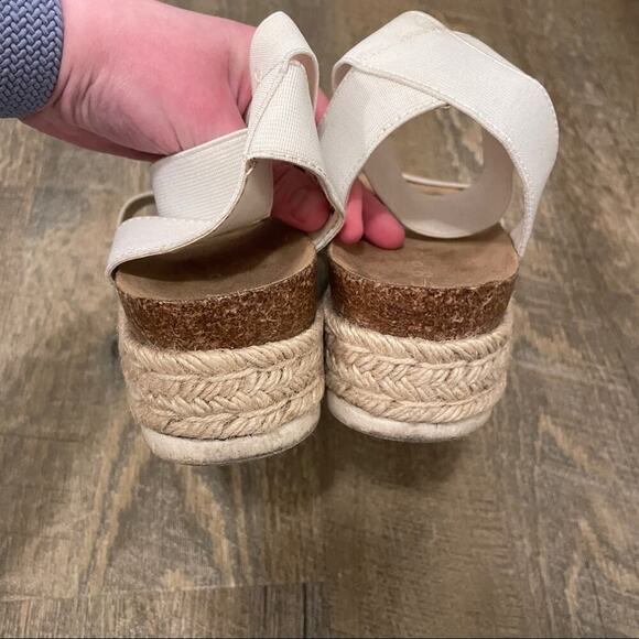 Spirit Gigi White Strap Platform Espadrille Sandals‎ Size 7 - Picture 9 of 10